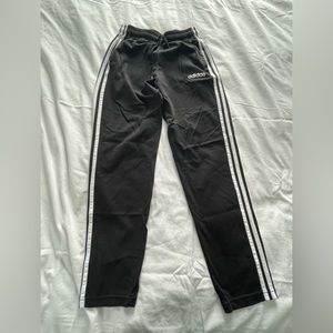 Adidas Black Athletic Pants. Elastic waistband.  Boys size Small.  EUC
